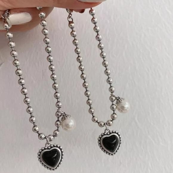 NEW 925 STERLING SILVER PEARL HEART BRACELET - Picture 3 of 6